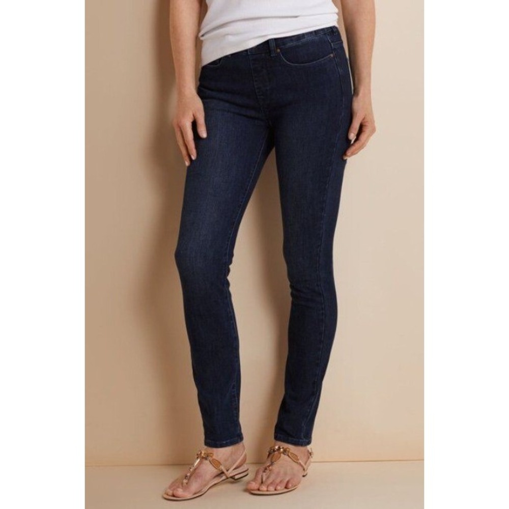 Soft Surroundings‎ 5 Pocket Pull On Leggings Jeans Size S Comfort Stretchy